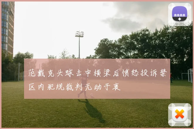 范戴克头球击中横梁后愤怒投诉禁区内犯规裁判无动于衷